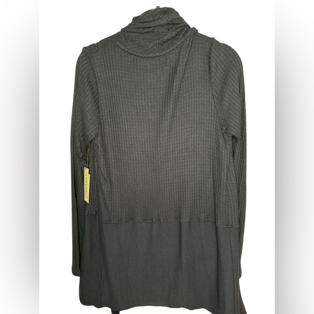 ⭐️NWT Velvet Navy Blue Thermal Waffle Long Sleeve Cardigan Size Medium women’s - Picture 5 of 10